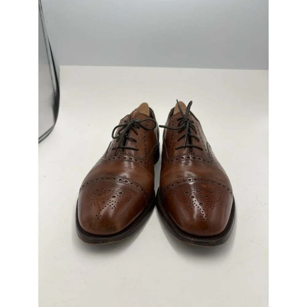 Charles Tyrwhitt Mens Leather Oxford Dress Shoes Brown Size 9‎